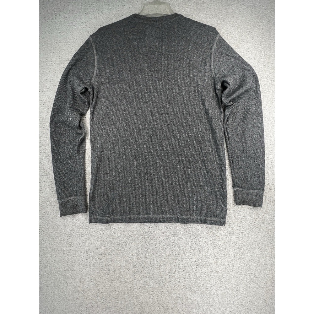 Ecko Unltd Shirt Mens L Waffle Knit Rhino Logo Gray Long Sleeve Thermal Y2K EUC - Picture 6 of 13